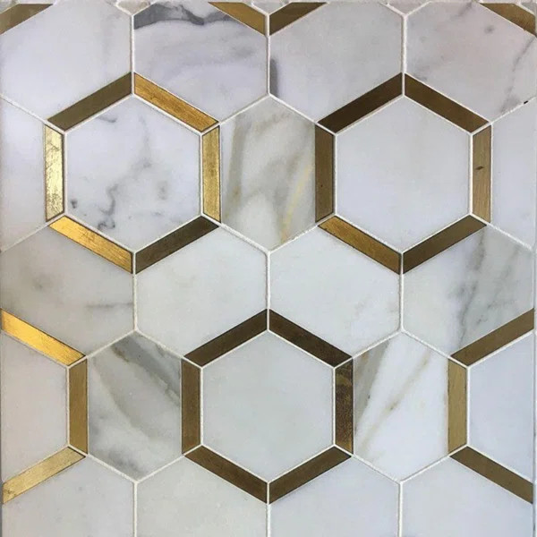Marble Honeycomb Mosaic Wall & Floor Tile | Wayfair North America