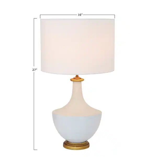 Ceramic Table Lamp with Linen Shade | Bed Bath & Beyond
