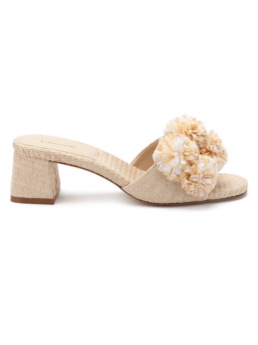 Brigitte 45MM Raffia Mules | Saks Fifth Avenue