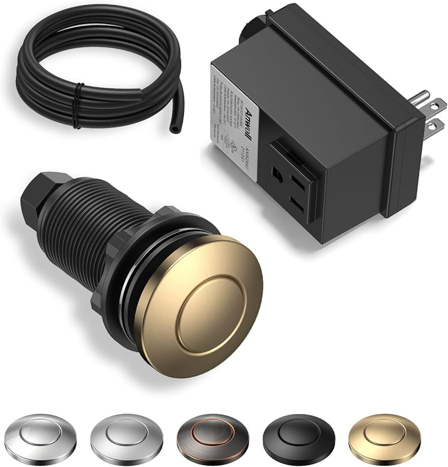 Garbage Disposal Air Switch Kit - UL Listed Wireless Sink Top Button, Champagne Bronze Finish, Co... | Amazon (US)