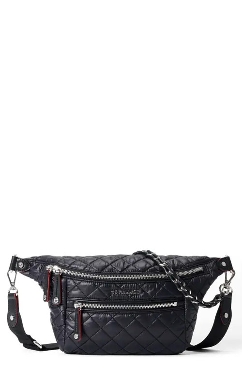 MZ Wallace Crosby Quilted Nylon Convertible Sling Bag in Black at Nordstrom | Nordstrom