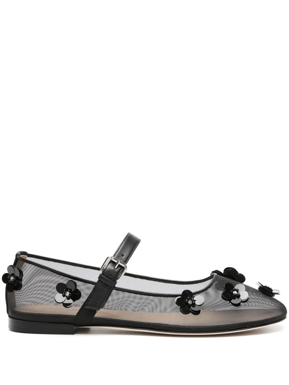 MACH & MACH Ballerine Mesh Flowers - Farfetch | Farfetch Global