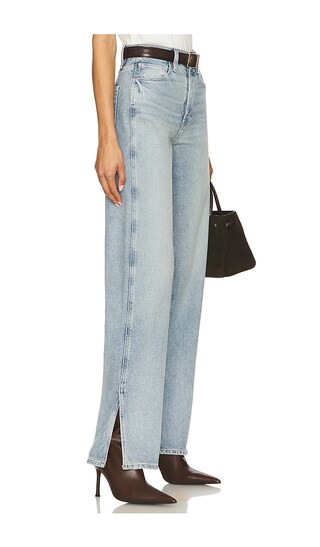 PAIGE Sawyer Wide Leg Jeans in Blue. - size 24 | Revolve Clothing (Global)