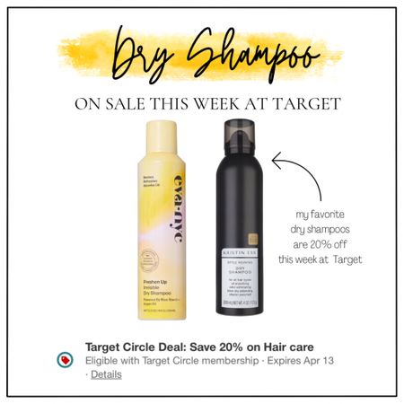 ✨ Instantly freshen up your locks with dry shampoo! 💁🏼‍♀️ Say goodbye to oily roots and hello to convenience. 💧🚿 Extend time between washes, add volume, and preserve your hair’s natural beauty. ✨ Perfect for busy days or on-the-go touch-ups! On sale this week at Target. 
#DryShampoo #HairCareEssentials

#LTKsalealert #LTKxTarget #LTKbeauty