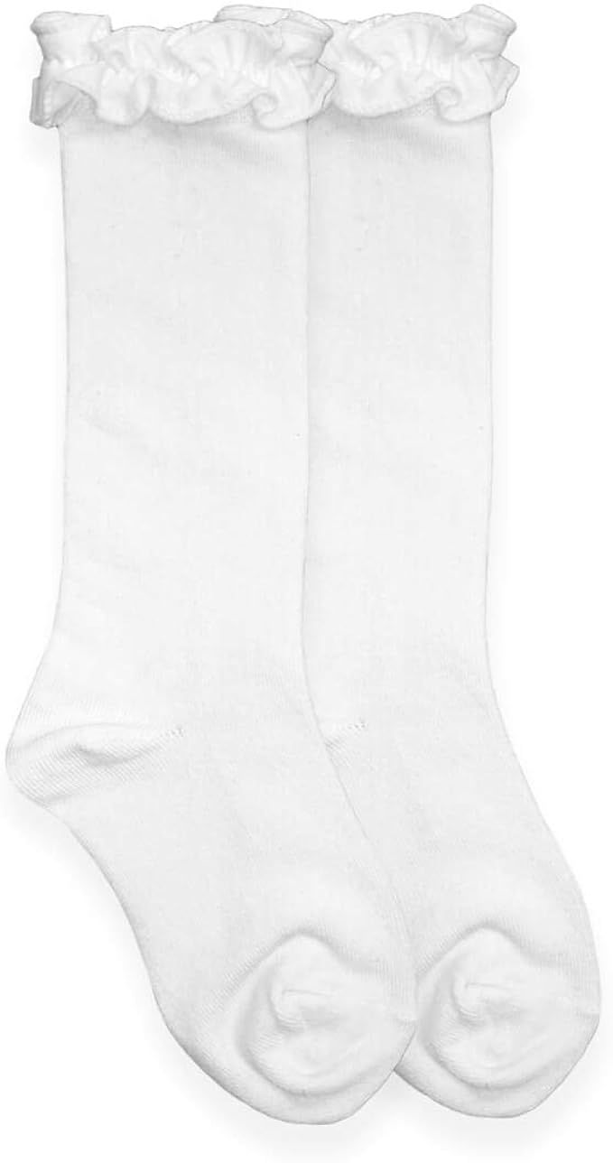 Jefferies Socks Little Girls Ruffle Knee High Socks 1 Pack | Amazon (US)