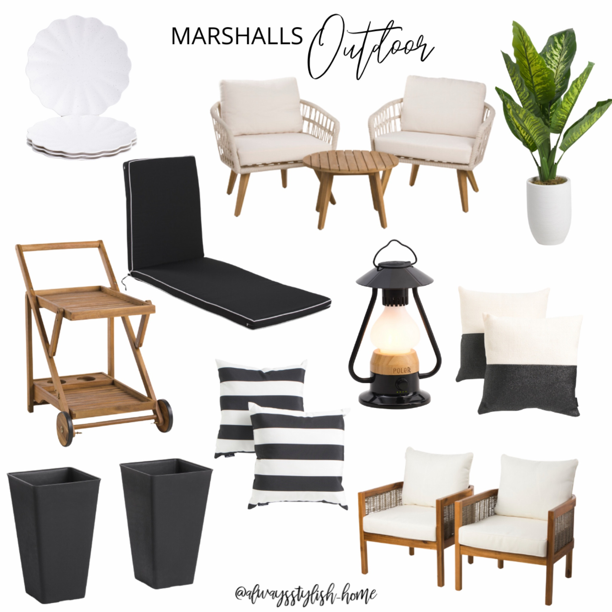 Outdoor decor, backyard patio, black planters, scalloped dishes, bar cart, conversation set, outdoor furniture, lantern Bluetooth speaker, outdoor pillows, faux banana leaf tree

#LTKhome #LTKSeasonal