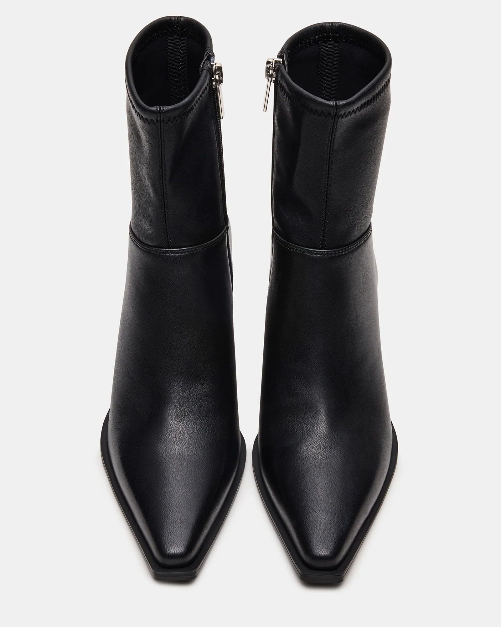 STASIA Black Pointed-Toe Kitten Heel Women's Ankle Boot | Steve Madden (US)