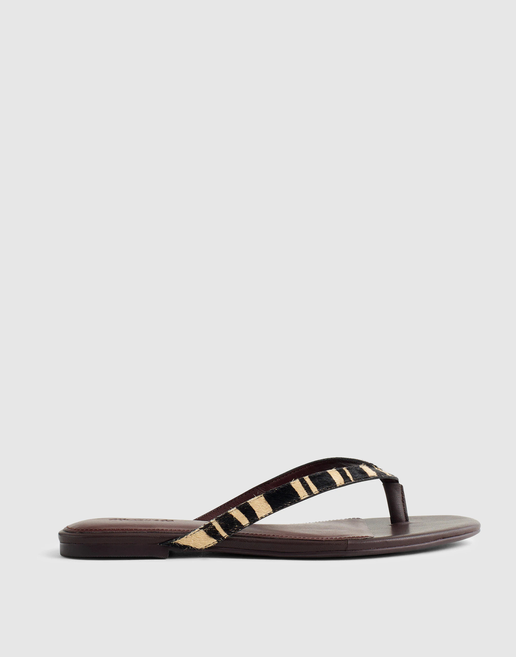 The Iggy Thong Sandal in Zebra-Print Haircalf | Madewell