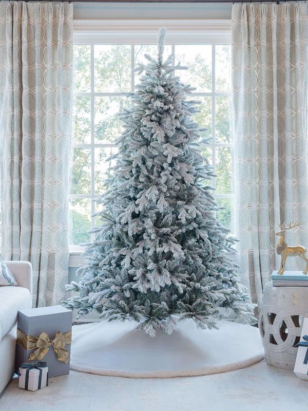 8' Queen Flock® Artificial Christmas Tree Unlit | King of Christmas