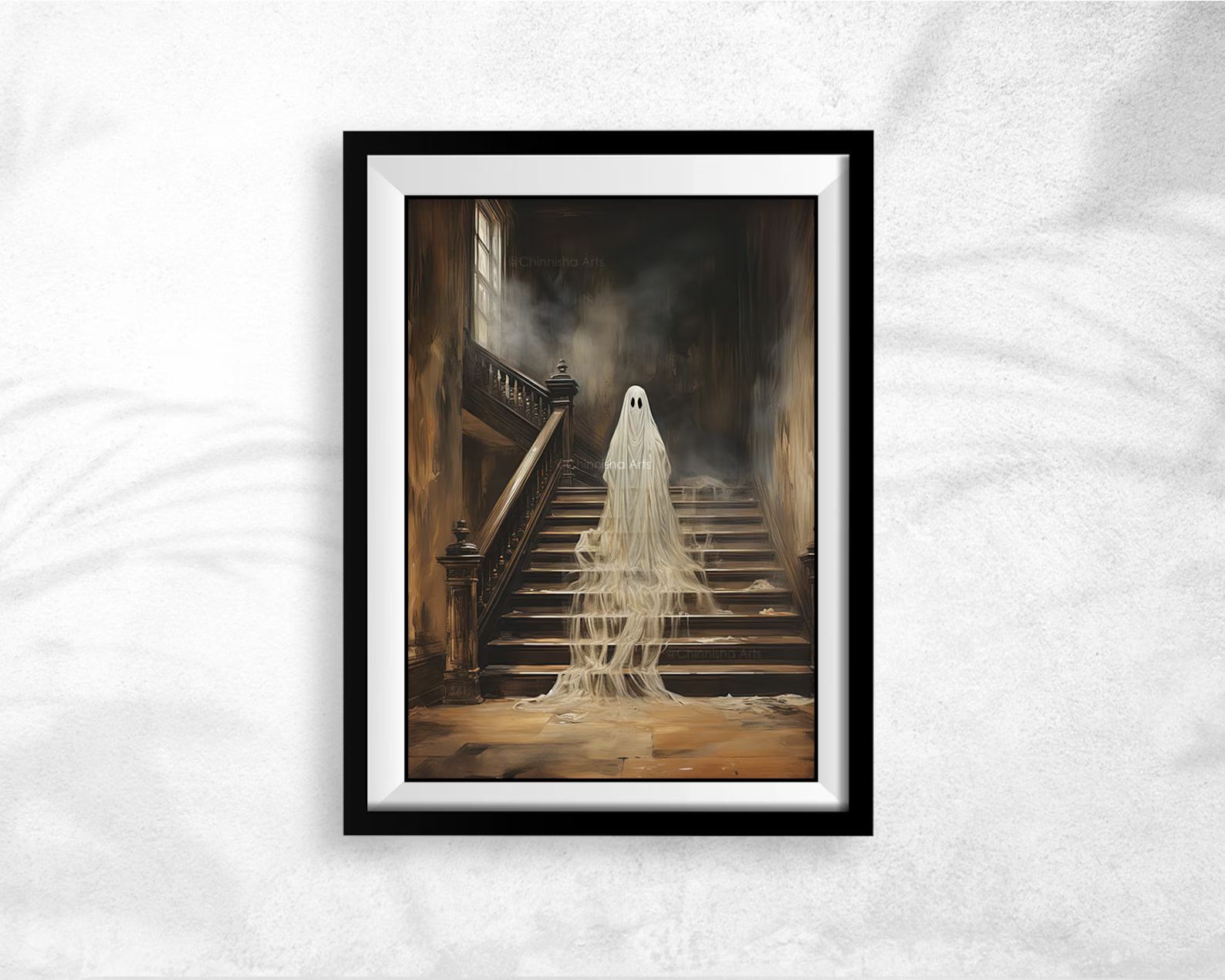 Halloween Ghost Print Spooky Ghost Wall Art Printable - Etsy | Etsy (US)