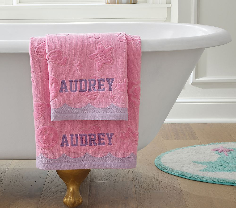 Stoney Clover Lane Jacquard Bath Towels | Pottery Barn Kids
