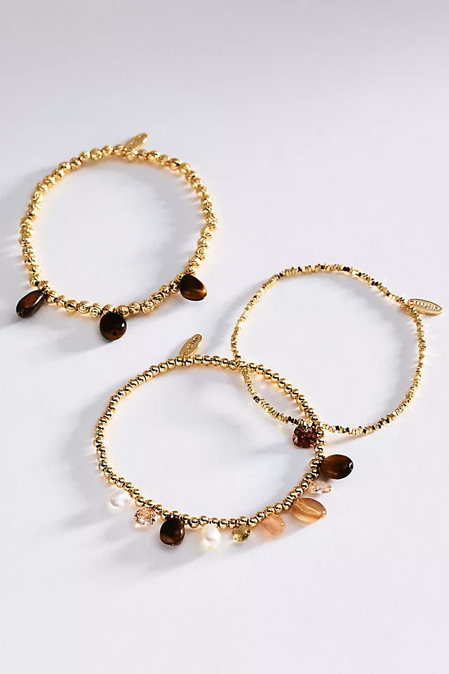 Stretch Stone Bracelets, Set of 3 | Anthropologie (US)