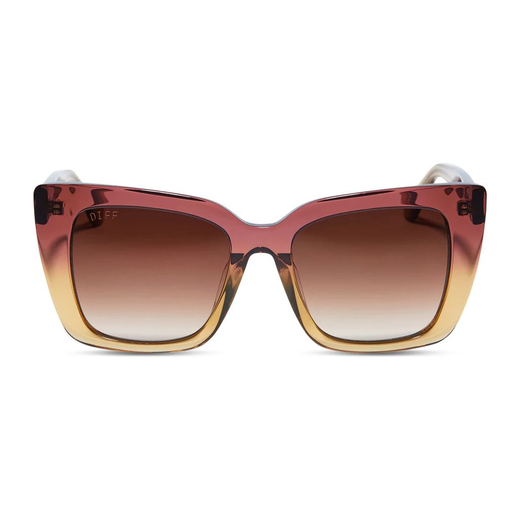 LIZZY - CLAYTON + BROWN GRADIENT SUNGLASSES | DIFF Eyewear