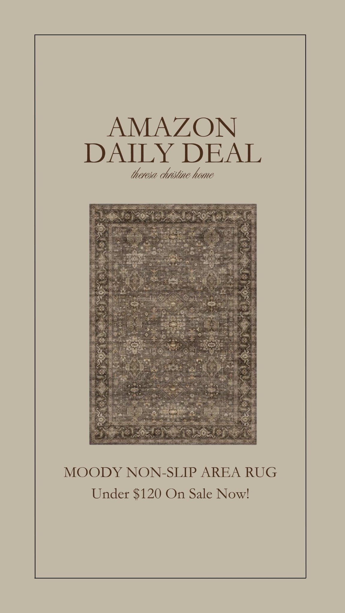 Amazon daily deal! 🖤 The moodiest vintage inspired rug is on sale now! 

#LTKHome #LTKSaleAlert