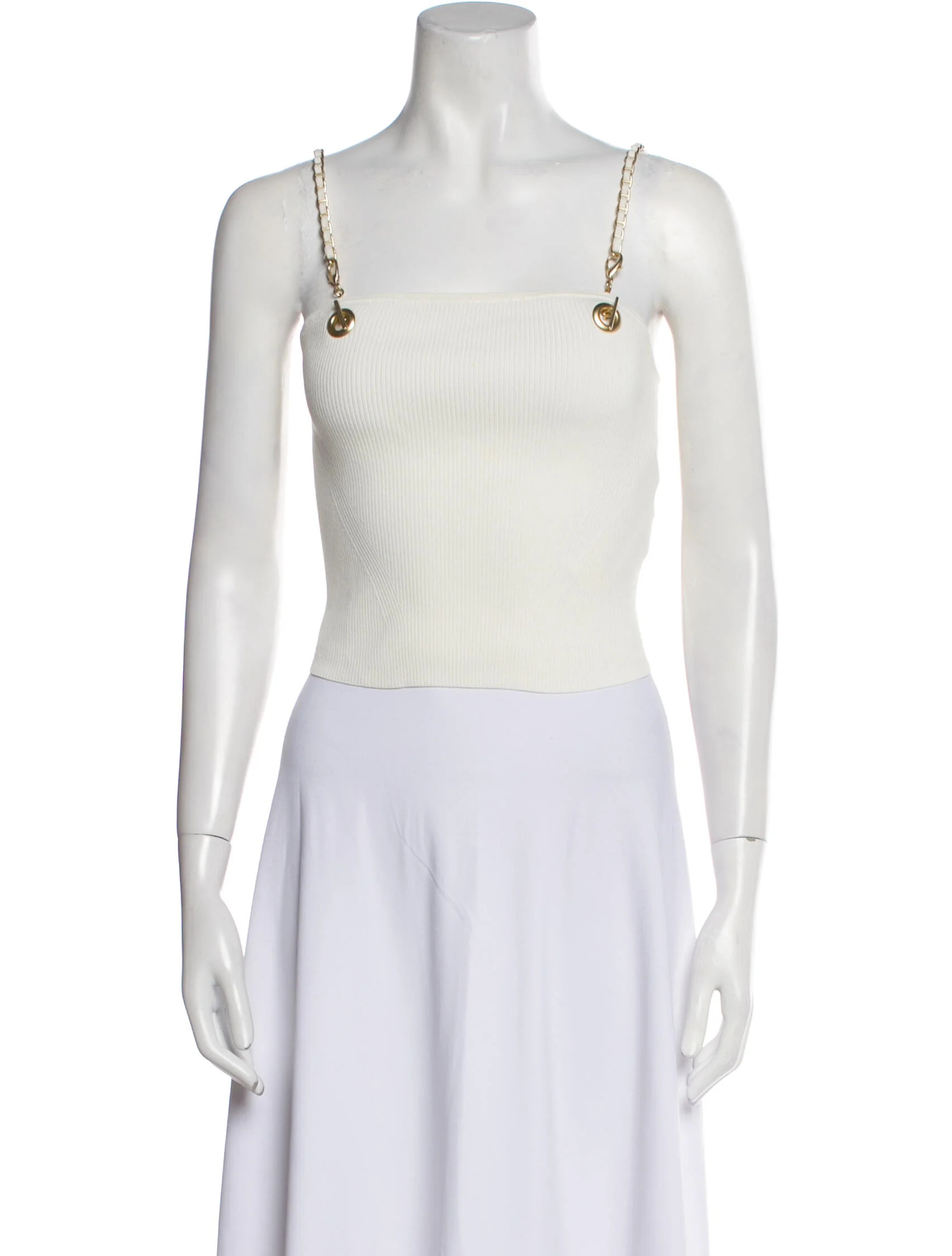 Square Neckline Sleeveless Crop Top | The RealReal
