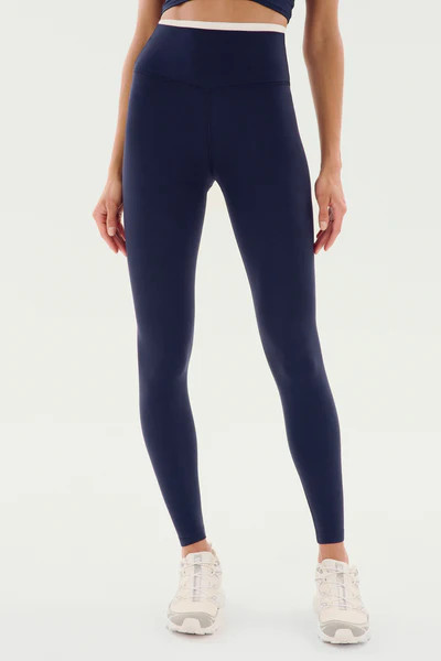 Dual High Waist Airweight 7/8 - Indigo/White | SPLITS59 | Splits59.com