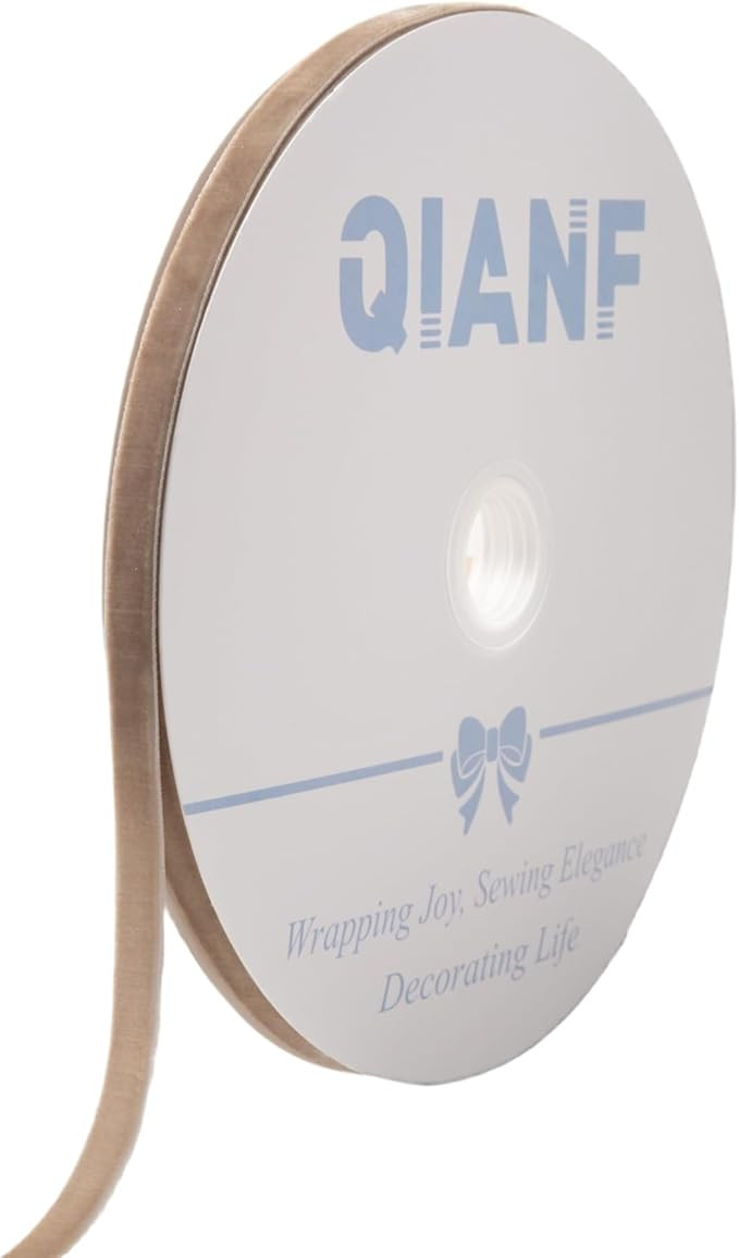 Vintage Camel Velvet Ribbon Christmas Ribbon for Gift Wrapping Crafts Christmas Tree Ornaments Ga... | Amazon (US)