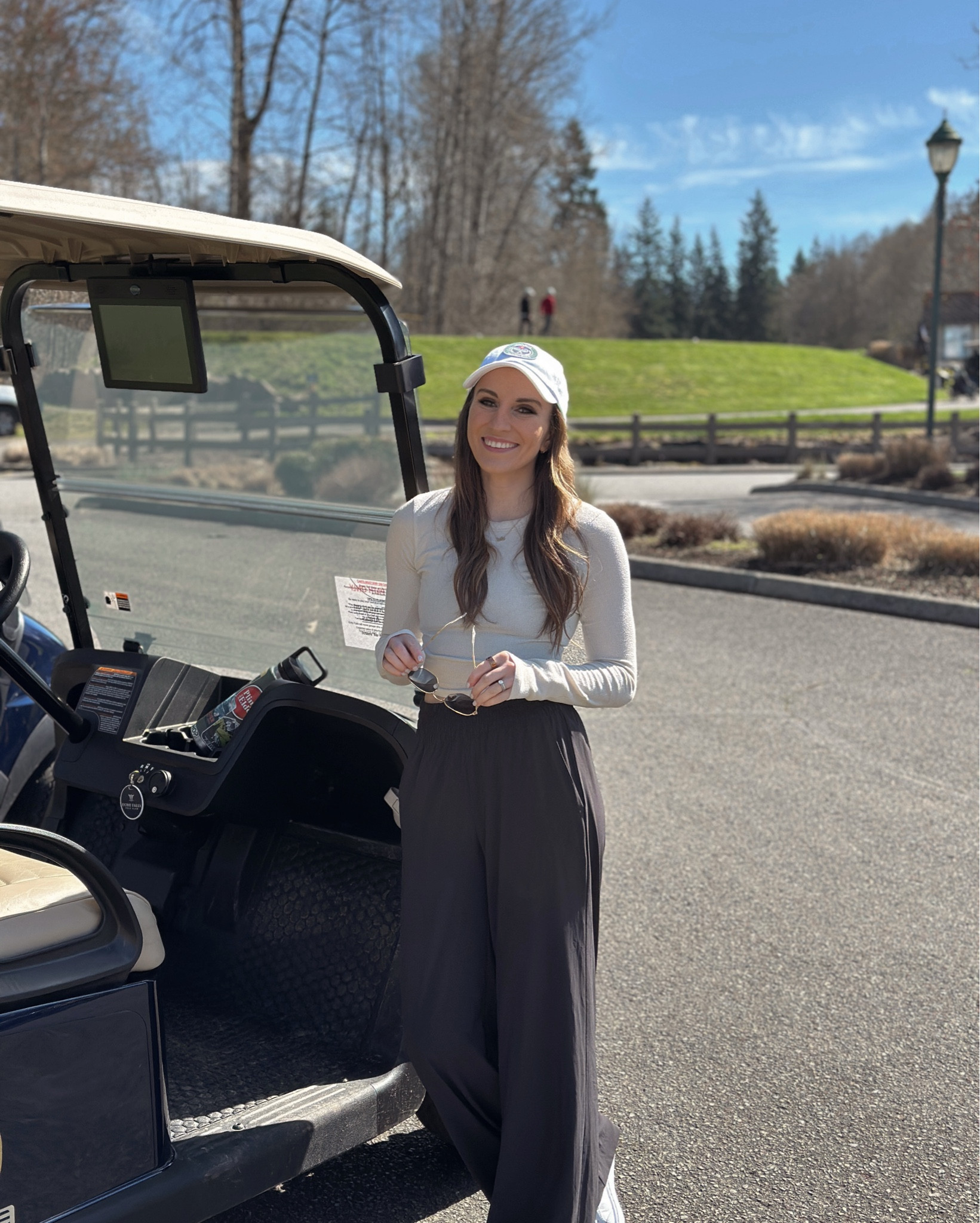 golf ootd! these vuori pants are the comfiest 🤍

PSA: while I may not be a golfer, I’m my husband’s personal golf cart driver. he golfs/I read my books!

#LTKActive #LTKootd #LTKSeasonal