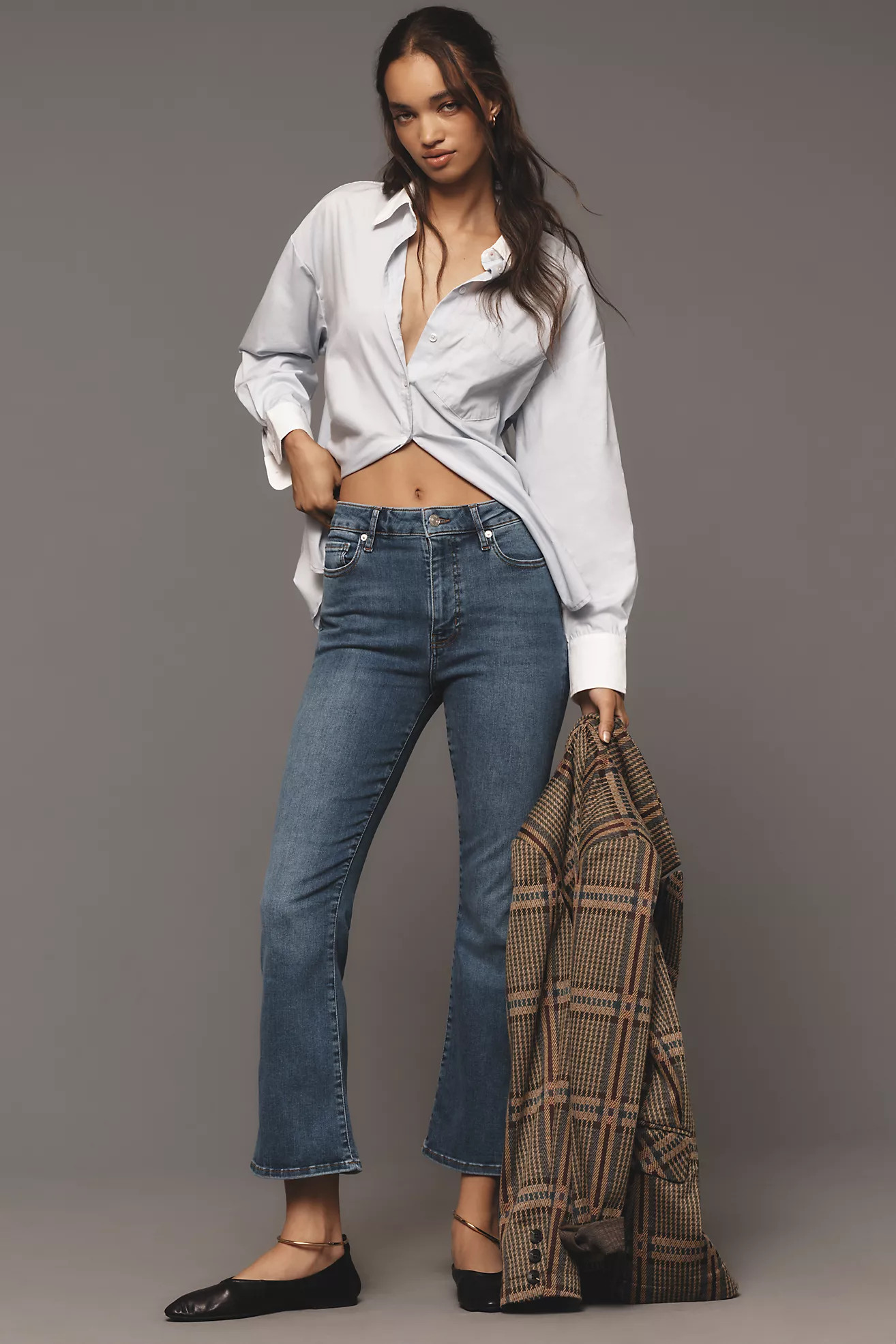 FRAME Le Crop High-Rise Mini Boot Jeans | Anthropologie (US)