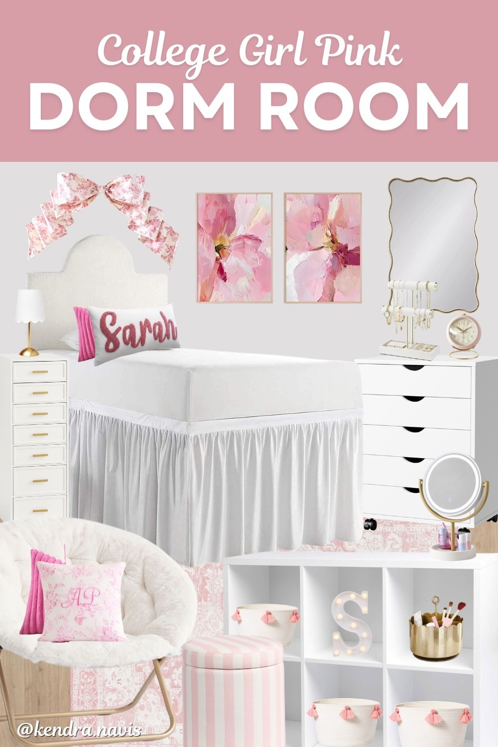 College Girl Dorm Room Design Ideas - Pink Decor for Dorms

Back to college, college dorm room design inspiration, dorm mood board, pink decor, girl dorm, college apartment, back to school shopping, items for college, dorm seating, twin xl bed, storage ideas, pink and gold decor, teenage girl bedroom, college prep, coquette decor, preppy girl dorm, makeup organization, Pottery Barn Teen

#LTKHome