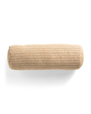 20x7 Amelia Faux Straw Bolster | TJ Maxx