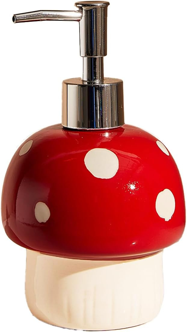 Cute Mushroom Soap Dispenser, Kitchen and Bathroom Decor, cottage core decor | Amazon (US)