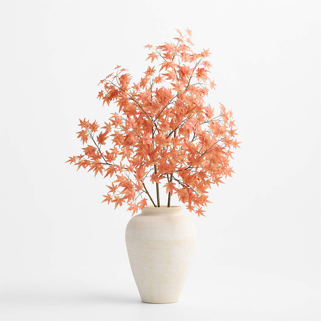 Faux Orange Japanese Maple Branch 52" | Crate & Barrel | Crate & Barrel