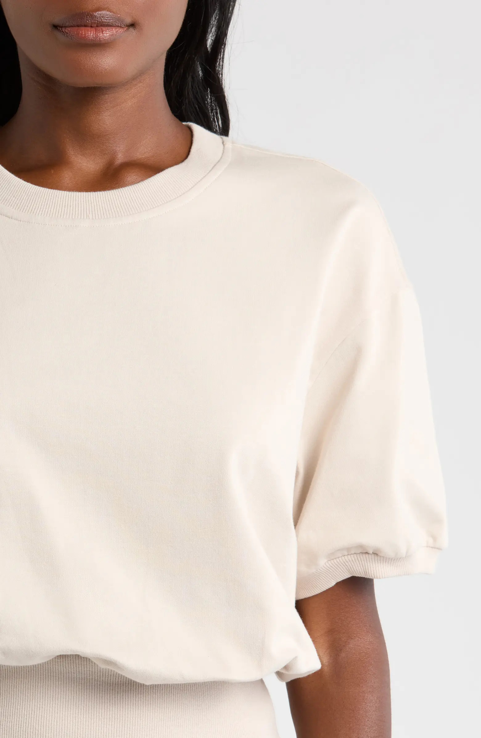 Zella Short Sleeve Cotton Sweatshirt | Nordstrom | Nordstrom