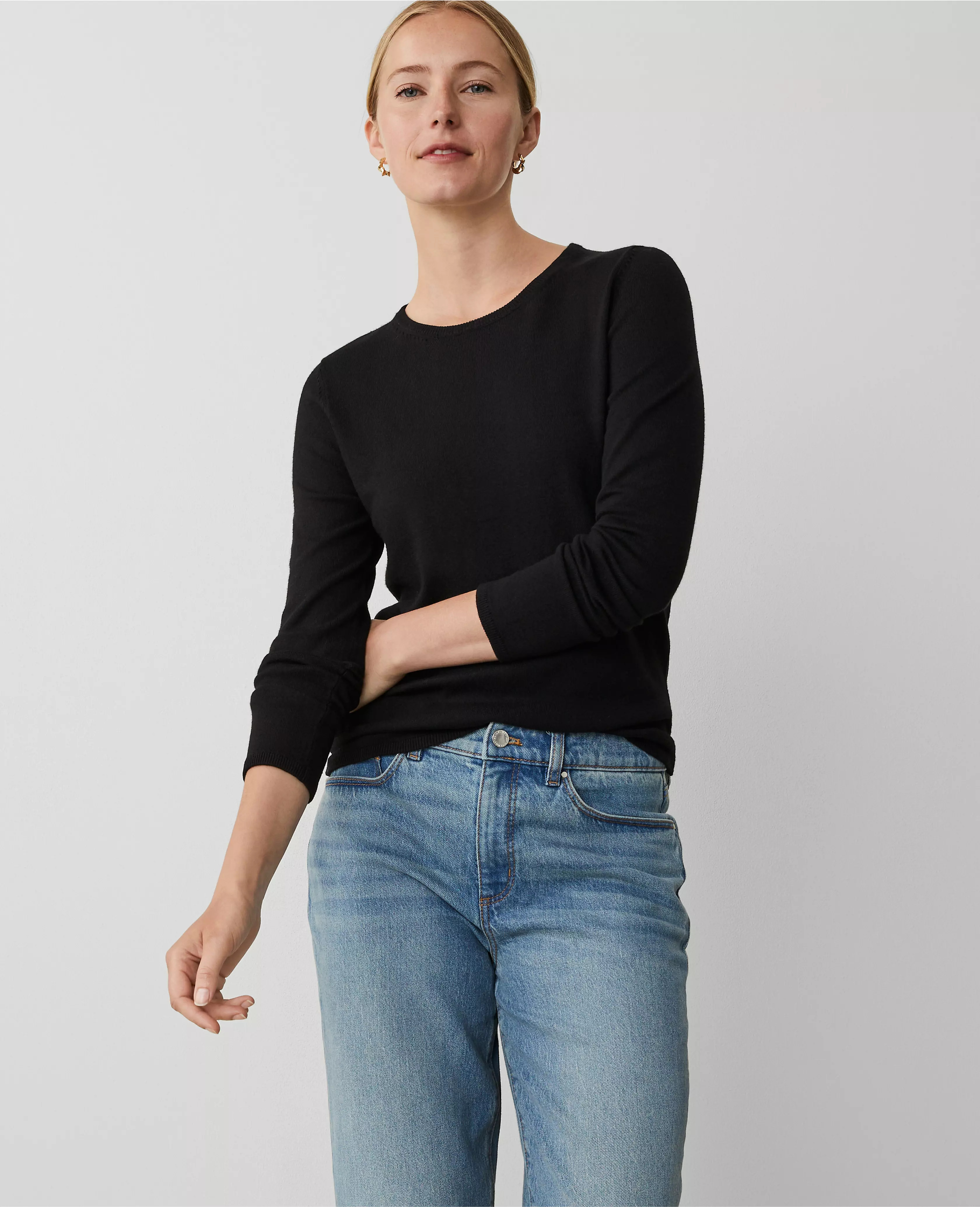 Essential Crew Neck Sweater | Ann Taylor (US)