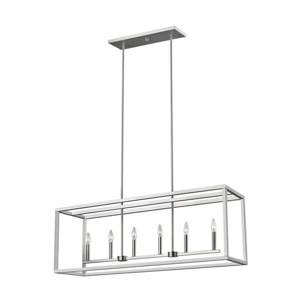 Burnside Lane - 6 Light Island Pendant  Brushed Nickel Finish-Bailey Street Home-73-BEL-2893496 | Walmart (US)