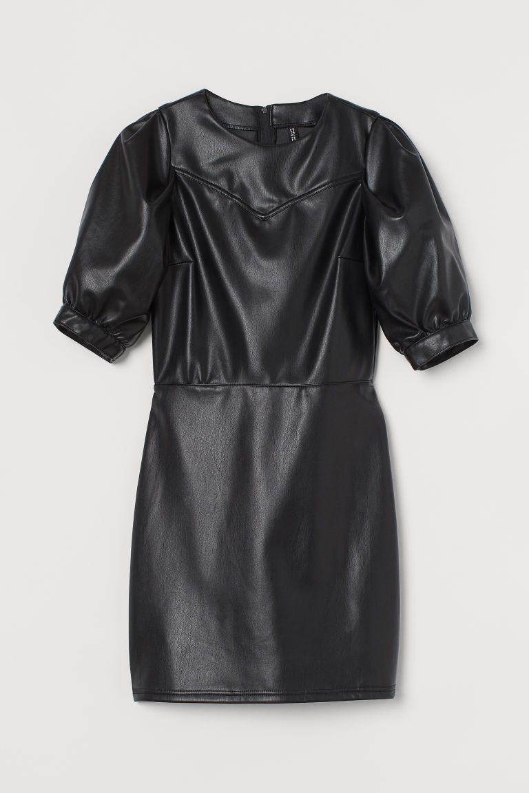H & M - Faux Leather Dress - Black | H&M (US + CA)