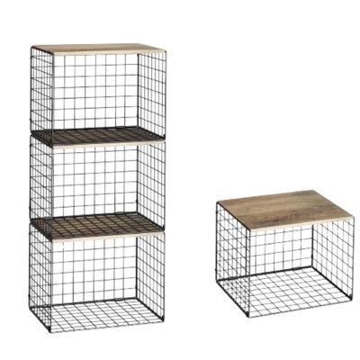 Set Of 3 Stackable Closet Shelf Organizers With Top Board | Wayfair North America
