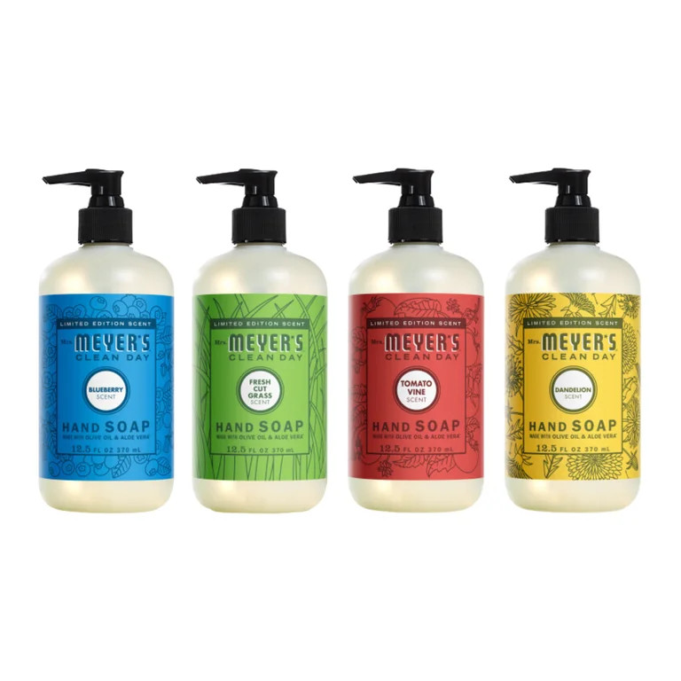 Mrs. Meyer\u2019s Clean Day Liquid Hand Soap 12.5 fl oz Each, Fresh Cut Grass, Tomato Vine, Dande... | Walmart (US)