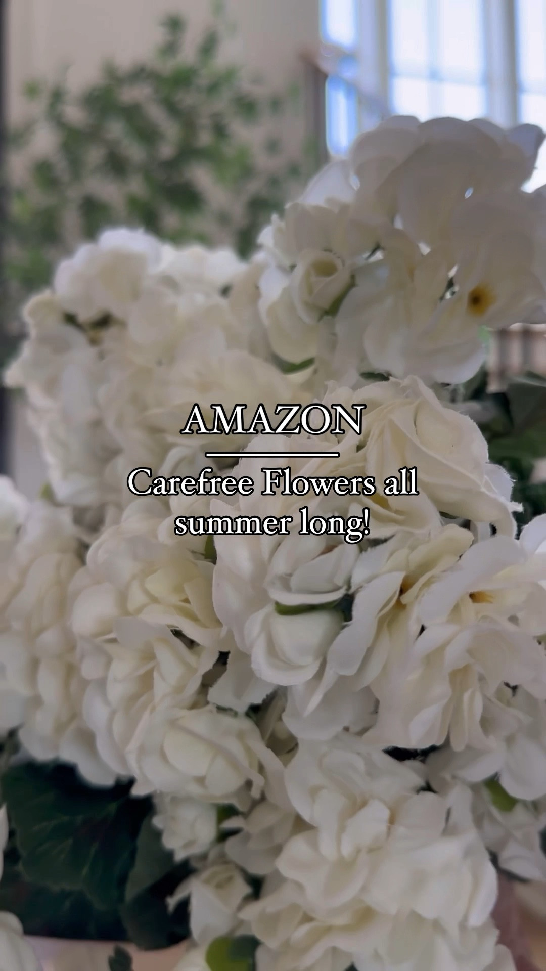 These faux geraniums from Amazon are so realistic! I used two of the four packs  Now you can have carefree flowers on your porch or patio! Linked my decor and patio furniture too. 

#LTKSeasonal #LTKVideo #LTKhome