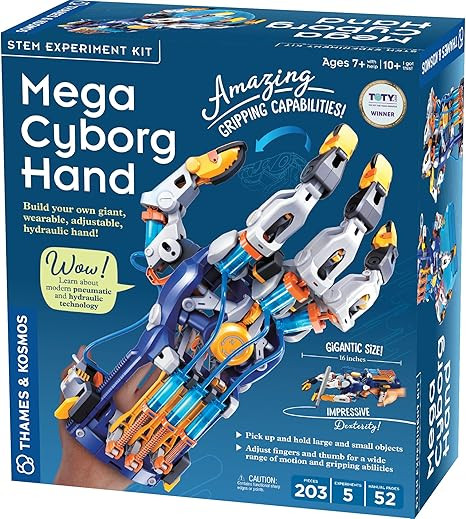 Thames & Kosmos Mega Cyborg Hand STEM Experiment Kit | Build Your Own GIANT Hydraulic Amazing Gri... | Amazon (US)