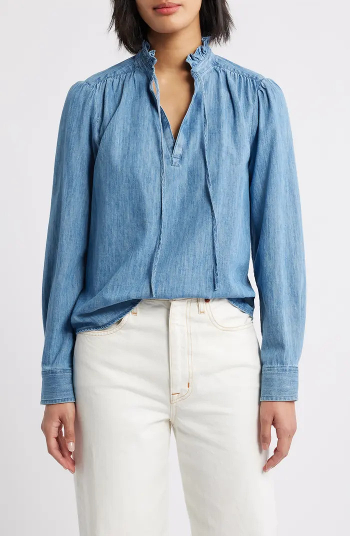Ruffle Chambray Top | Nordstrom