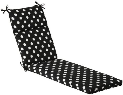 Pillow Perfect Indoor/Outdoor Polka Dot Chaise Lounge Cushion, 72.5 in. L X 21 in. W X 3 in. D, B... | Amazon (US)