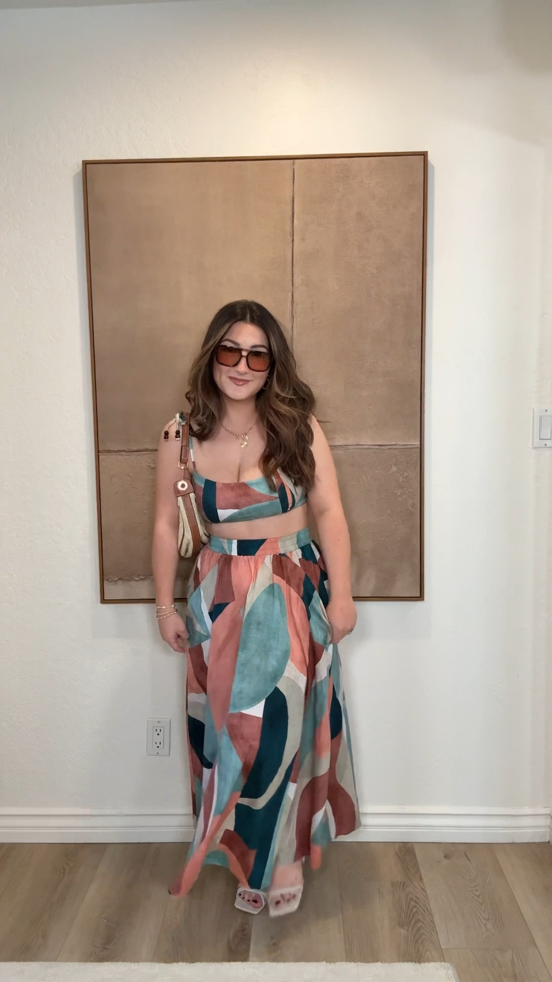 Vacation spring break outfit with the cutest set!! 5’0” 145lbs
Set top size: small
Set skirt size: small
Cardigan: size small (size up if you were larger busted)
Purse code: Mimi
Jewelry code: mimi15

#LTKSeasonal #LTKStyleTip #LTKParties