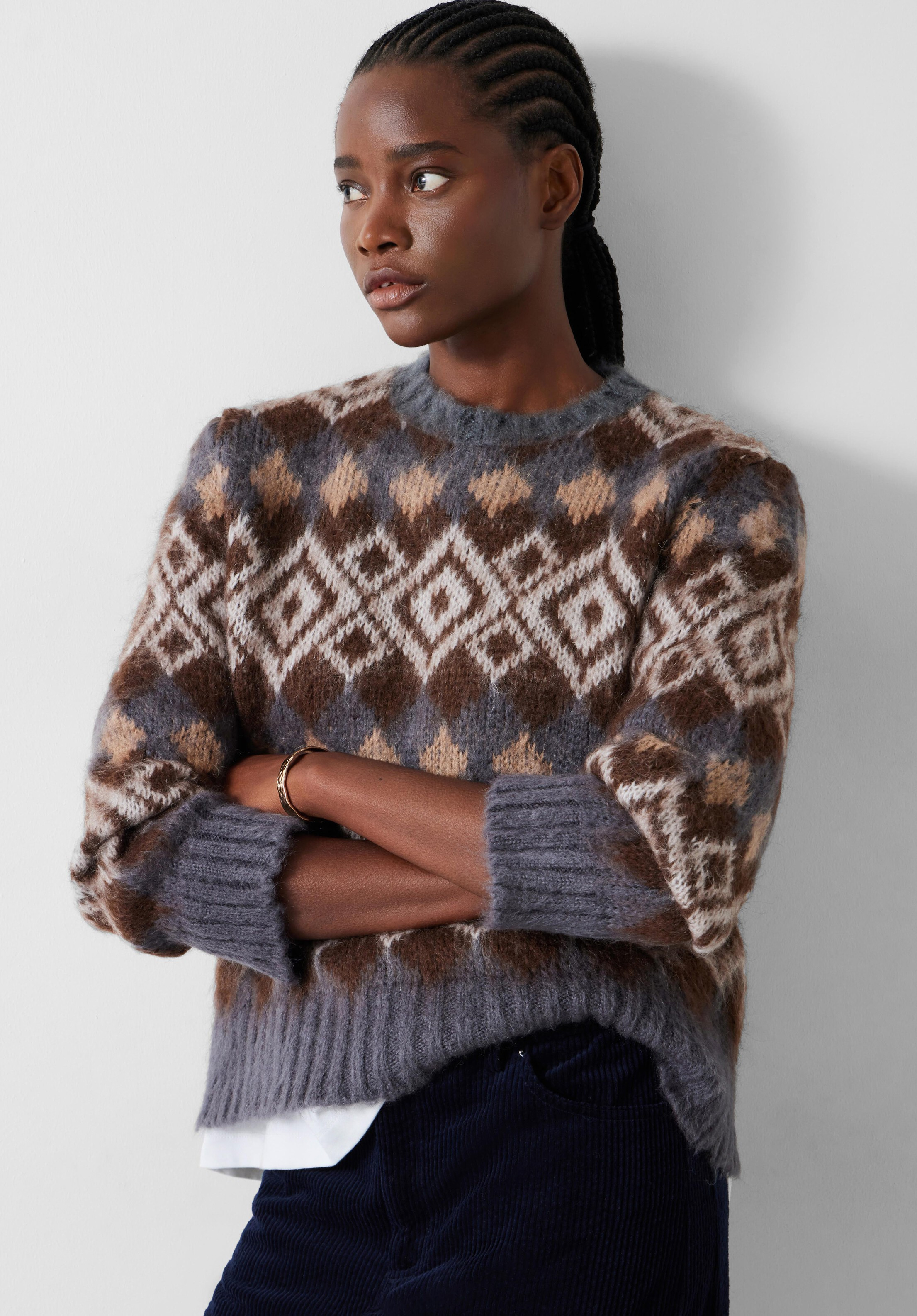 Tessa Fairisle Crew Jumper | Hush UK