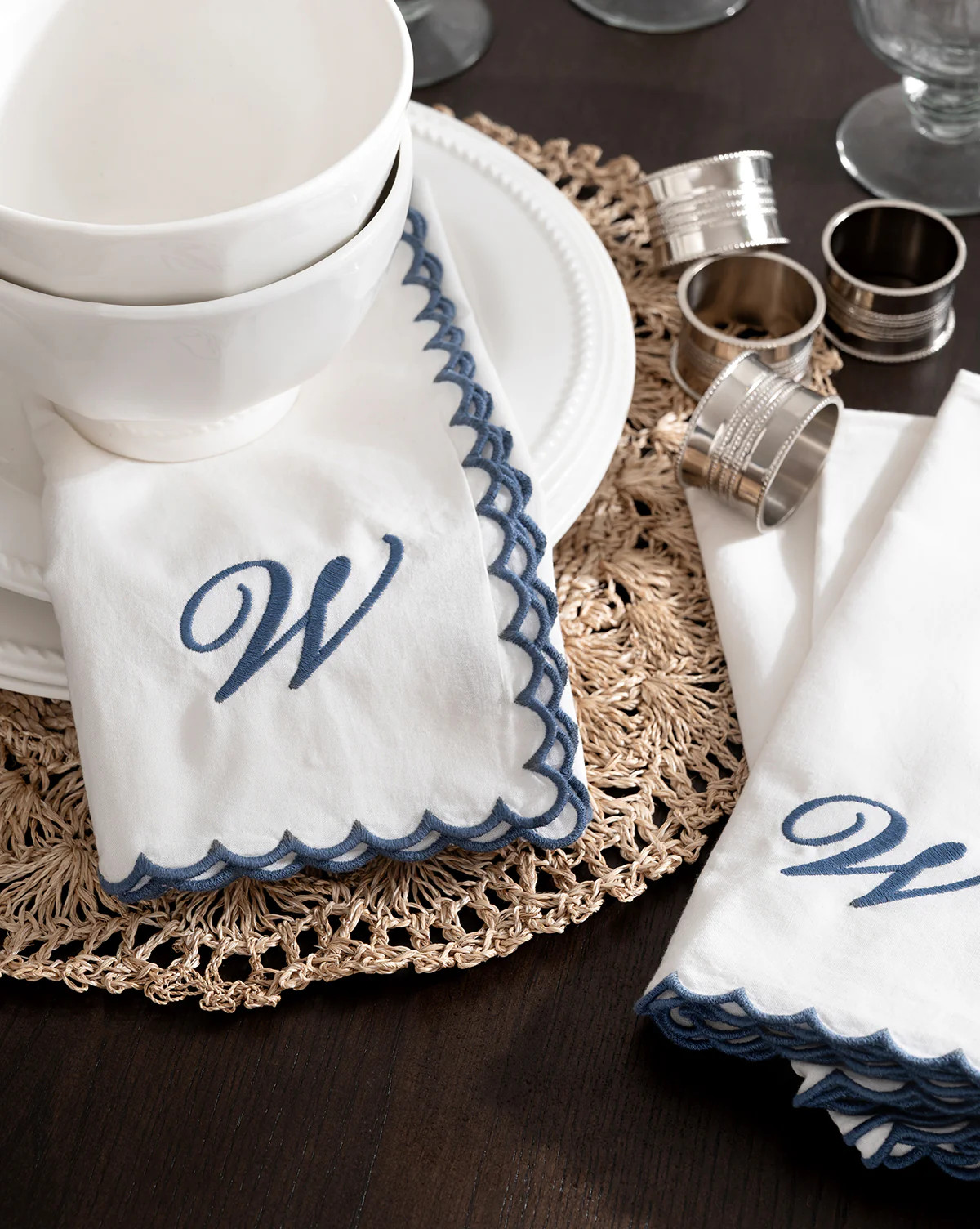 Scallop Border Napkins (Set of 4) | McGee & Co. (US)