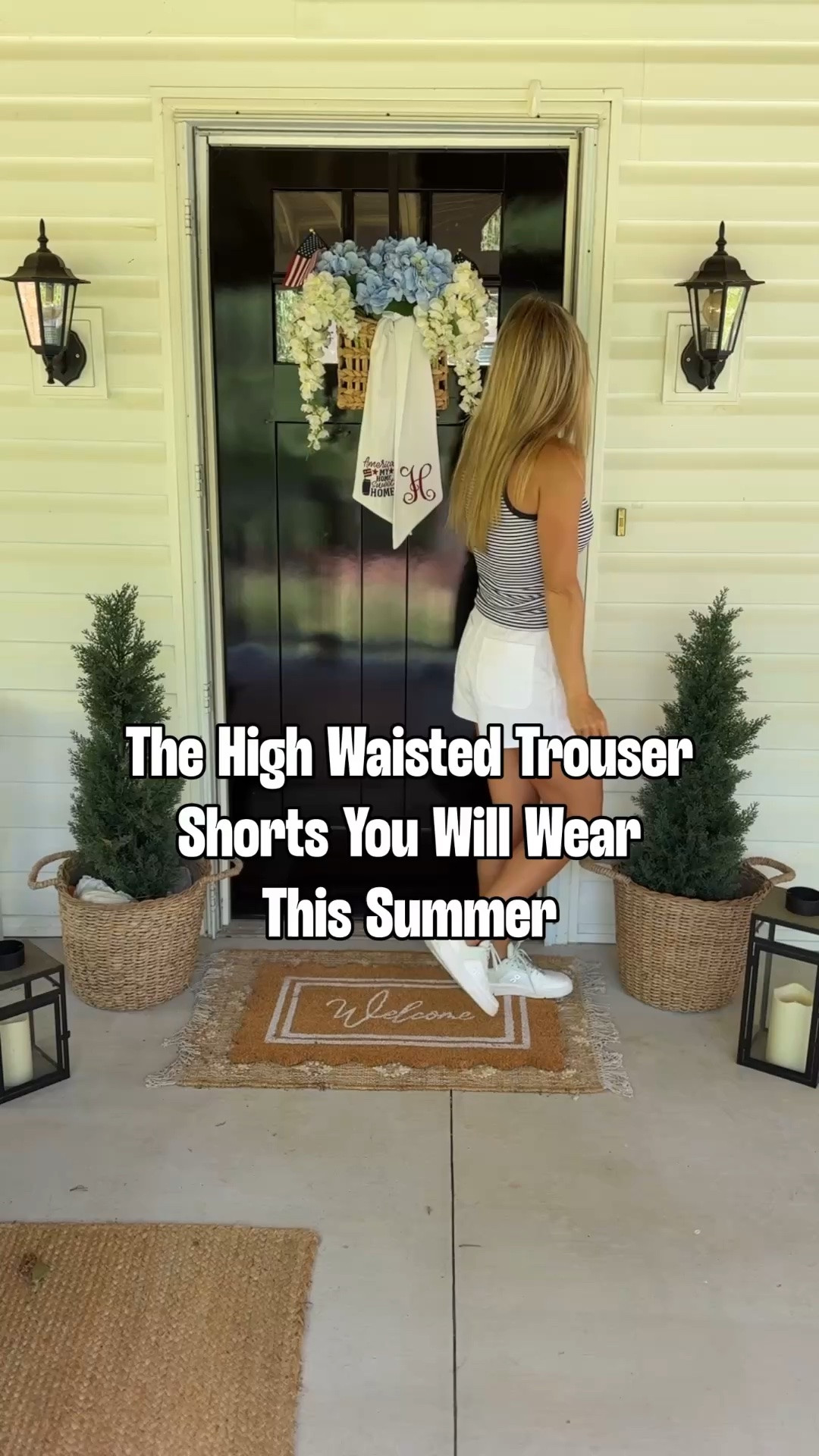 Trouser shorts , stripe tank , on cloud sneakers

#LTKootd #LTKSeasonal #LTKPetite