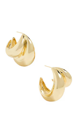 Double Tsuki Hoop in Gold | Revolve Clothing (Global)