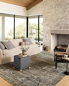 Amber Lewis x Loloi Morgan Collection MOG-05 Spice / Lagoon 7'-3" x 9'-3" Area Rug feat. CloudPil... | Amazon (US)