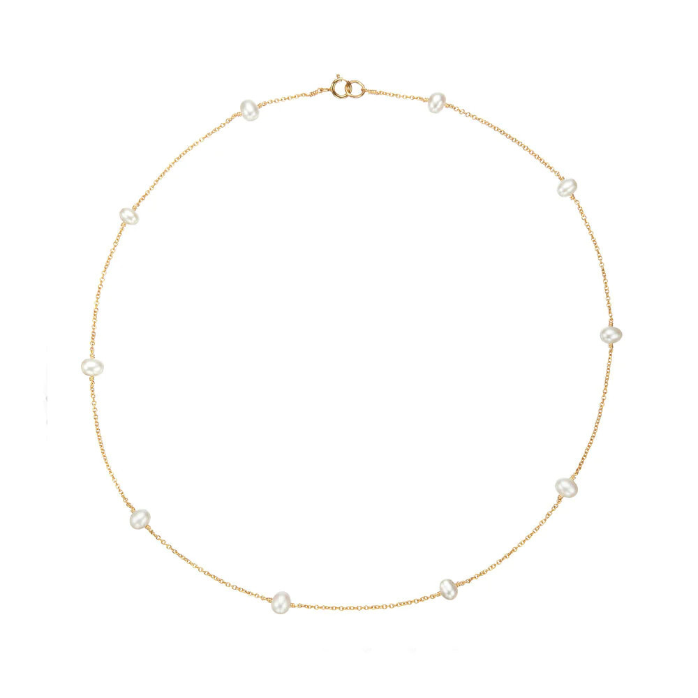 Gold Ten Pearl Choker | Lily & Roo