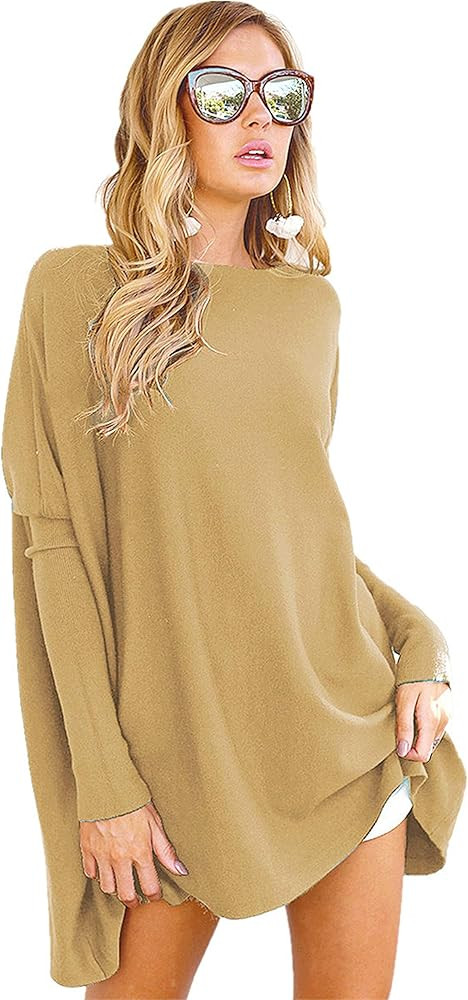 LIYOHON Women's Tunic Tops for Leggings Plain Oversized Shirts Batwing Long Sleeve Fall Loose Fit... | Amazon (US)