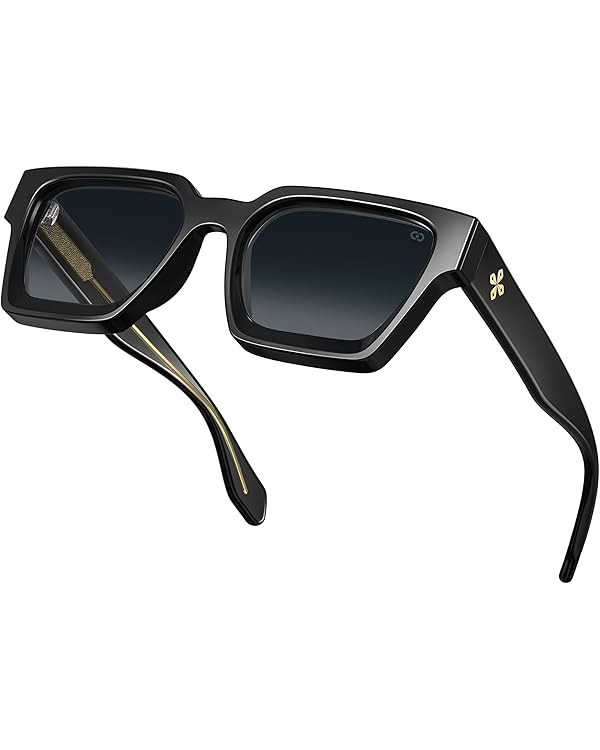 VISOONE Fashion 100% UV400 Protection Rectangle TR90 Y2K Sunglasses Accessories for Women Men RIV... | Amazon (US)