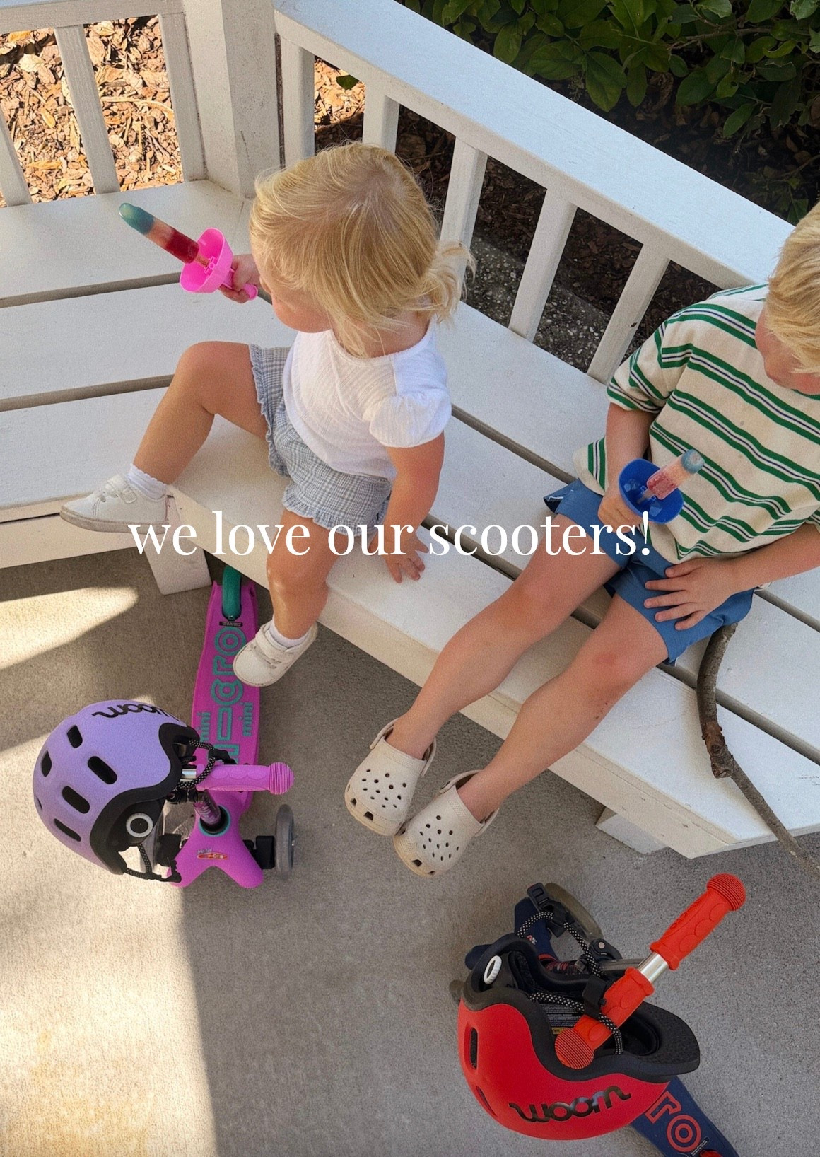 we scoot around the neighborhood just about every day! with a popsicle pit stop, of course 

#LTKdayinmylife #LTKmomlife #LTKKids