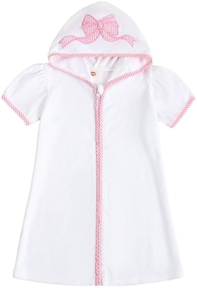 woshilaocai Toddler Baby Swim Cover Up Boy Girl Terry Cloth Hooded Zip-up Cover Ups for Swimwear ... | Amazon (US)