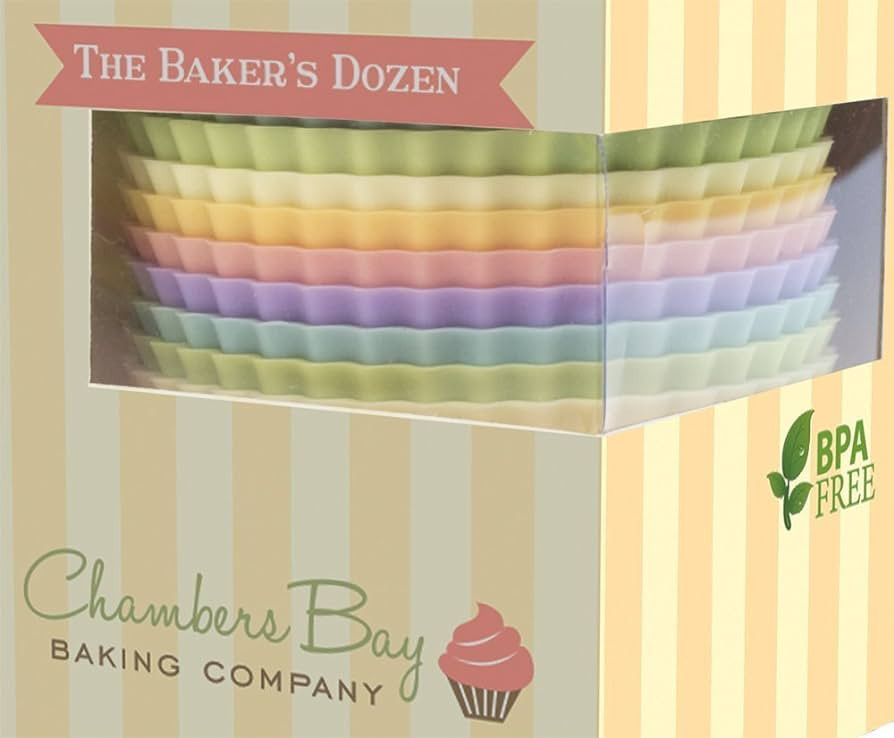Silicone Baking Cups / 13 Reusable Nonstick Cupcake Liners/Premium Muffin Molds - Stand Alone Cup... | Amazon (US)
