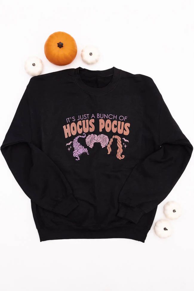 Hocus Pocus Trio Black Graphic Sweatshirt | Pink Lily